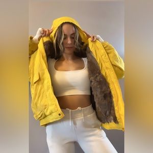 Rabbit Fur Lined Windbreaker